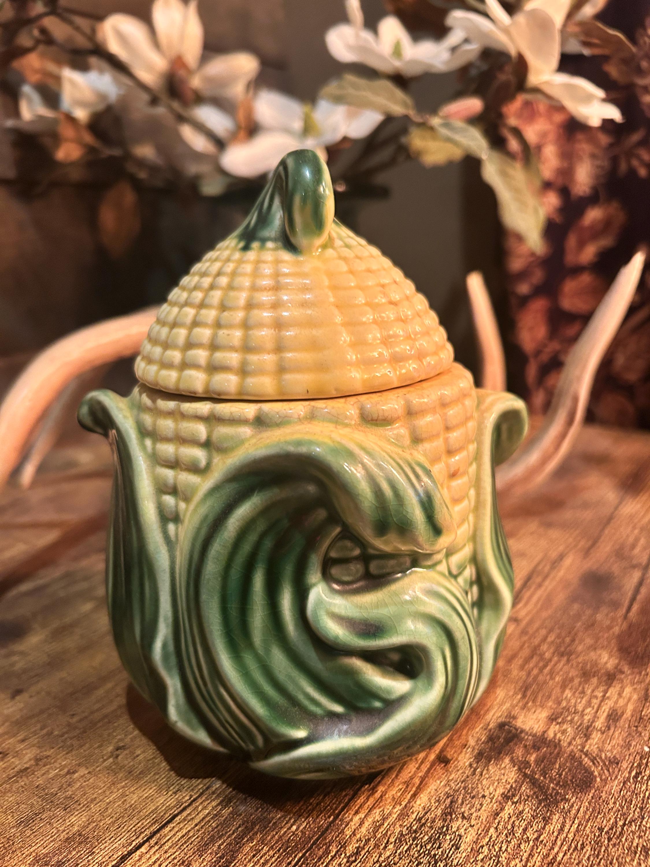 Vintage Cornware Delight – Ceramic Corn on the Cob Sugar Bowl With Lid ...