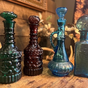 Aqua Liquor Bottle - Etsy