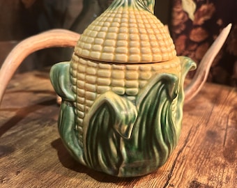 Vintage Cornware Delight – Ceramic Corn on the Cob Sugar Bowl with Lid