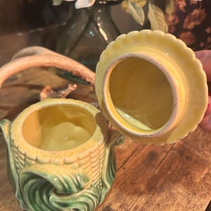 Vintage Cornware Delight – Ceramic Corn on the Cob Sugar Bowl With Lid ...