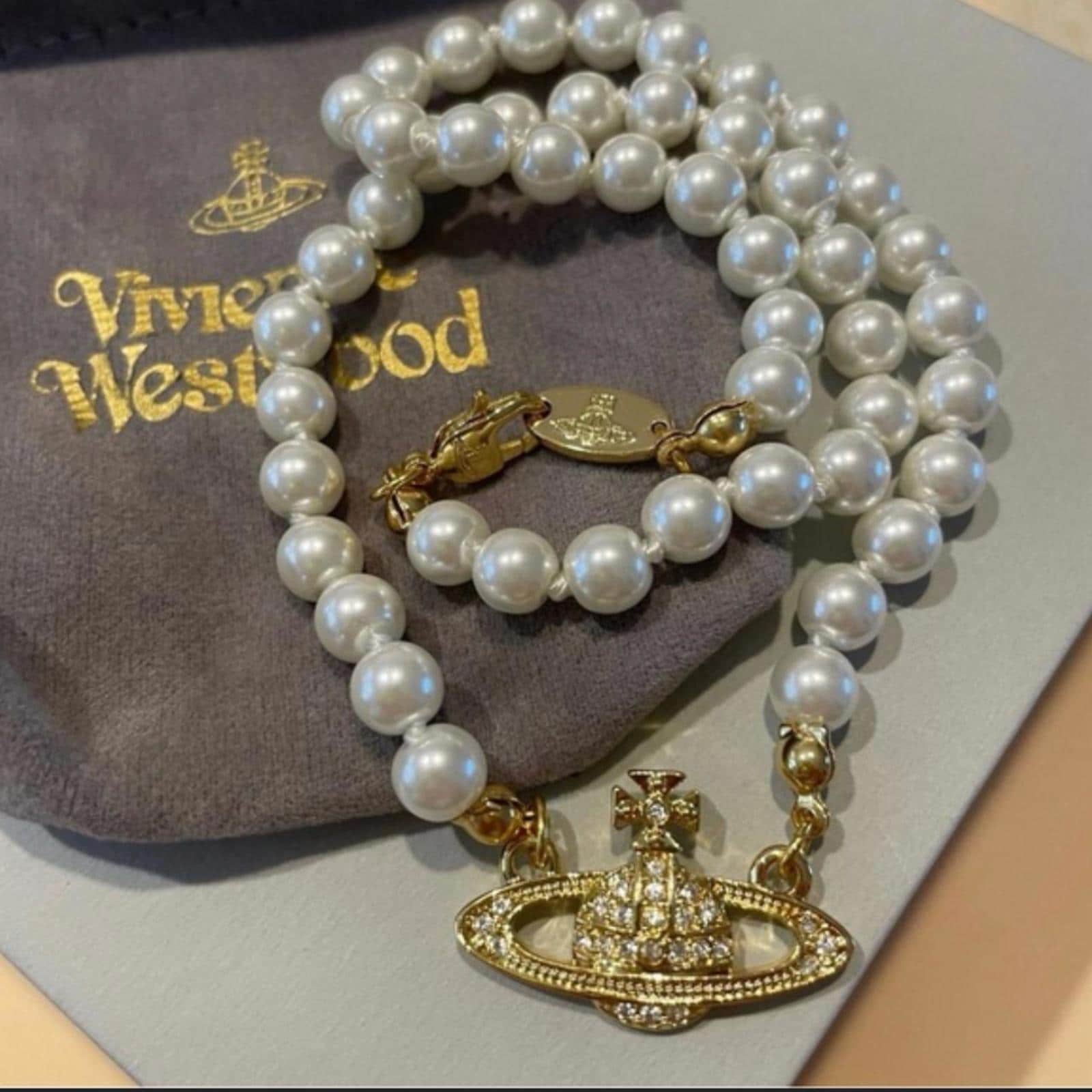 Vivienne Westwood Pearl Necklace - Etsy Canada