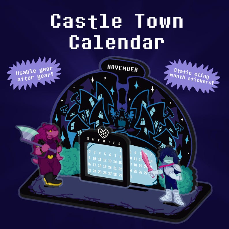 Deltarune Castle Town Acrylic Calendar [in Stock] - Etsy