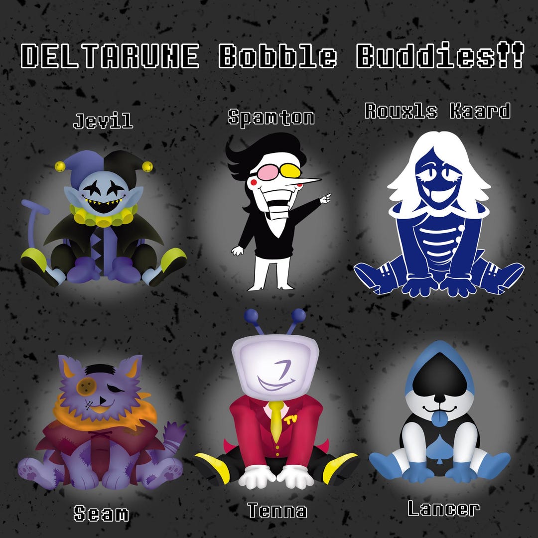 Deltarune Acrylic Bobblehead Desk Buddies [jevil // Seam // Lancer