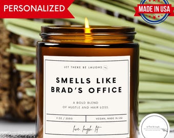Custom "Smells Like Your Office" Candle - Funny Coworker Gift