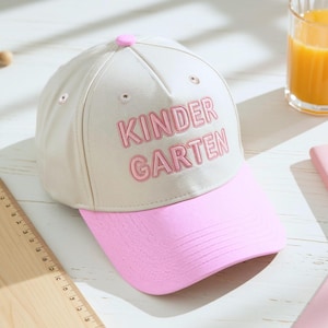 Kindergarten Embroidered Trucker Cap, Teacher Embroidery Hat, Back to School, Teacher Gifts, Teacher Appreciation, Education Gift, Pre K Cap
