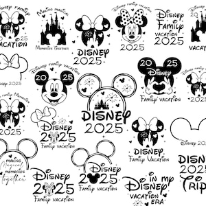 2025 Family Trip Svg PNG Bundle, 2025 Family Vacation Png, Family Trip Sublimation Design, Vacay Mode Png, Magical Kingdom Svg, Travel Shirt