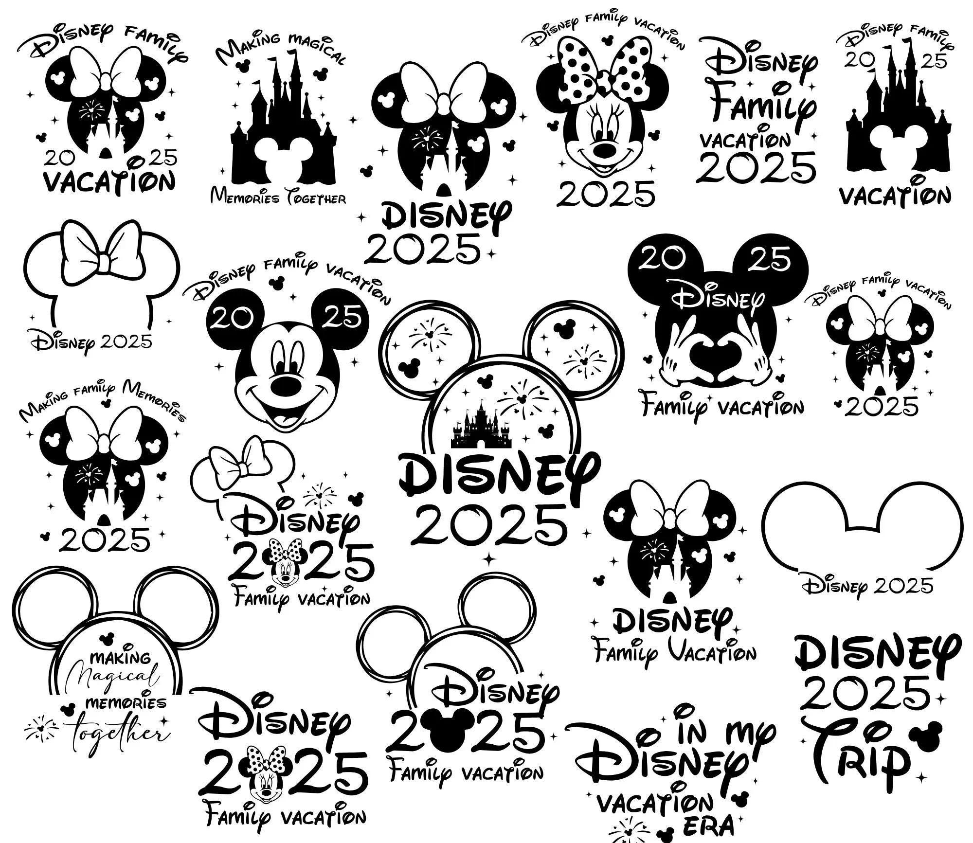 2025 Family Trip Svg PNG Bundle, 2025 Family Vacation Png, Family Trip Sublimation Design, Vacay Mode Png, Magical Kingdom Svg, Travel Shirt