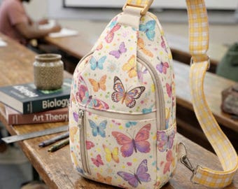 Sling Bag Sewing Pattern PDF, Easy Beginner Crossbody Backpack, Bag Pattern ,Sewing Pattern, Easy Sling Bag Pattern, Instant Download