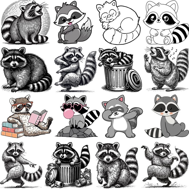 Wildlife SVG bundle raccoon, forest raccoon vector PNG, cute raccoon silhouette SVG, woodland raccoon clip art, baby raccoon animal SVG files, raccoon cricut cut files, cartoon raccoon digital art, raccoon head PNG files, raccoon designs for stickers, nursery raccoon wall art SVG, raccoon wildlife print bundle, cute animal SVG silhouette, rustic forest animal PNG SVG, raccoon face for cricut, raccoon cartoon vector art, forest SVG collection