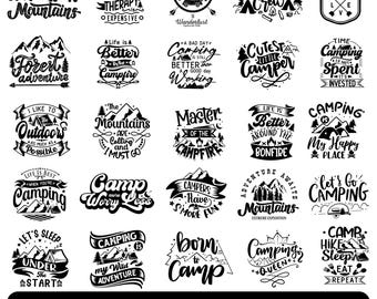File svg per campeggio, svg per campeggiatore felice, svg per campeggio divertente, svg per maglietta da campeggio, svg per vita in campeggio, svg per escursionismo, svg per falò, svg per avventura, Cricut