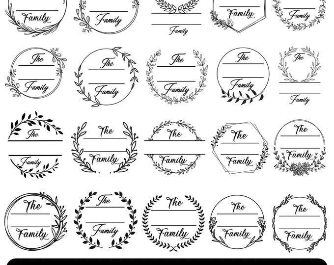 Family Monogram Svg Bundle, Welcome Sign Svg, Welcome Svg Bundle ...