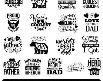 Paquete SVG del Día del Padre, Papá Vida Svg, Papá Divertido Png, Papa Clipart, Daddy Silhouette, Best Dad Ever Svg, Diseño Familiar, Marido Padre Héroe