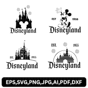 Fantasy Castle 1955 Svg, Enchanted Kingdom Clipart, Vintage Fairytale Castle PNG, Family Vacation SVG, Castle Silhouette, Dream Castle Art