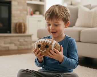 Football Crochet Pattern PDF, Amigurumi Football Pillow, American Football Toy, Sports Decor, Beginner Crochet Ball Pattern, Sports Pillow