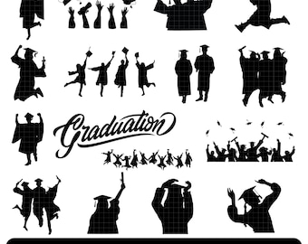 Graduation SVG Bundle, Senior 2026 Svg, Graduate Clipart, Graduation Cap Silhouette, Class of 2026 PNG, Convocation SVG, School Party Svg