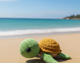 Sea Turtle Crochet Pattern Pdf, Crochet Plushie Amigurumi Pattern, crochet turtle pattern, sea life amigurumis, Digital pdf download