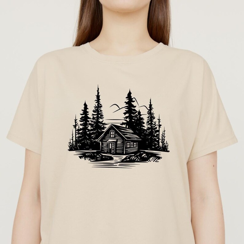 Rustic Wooden Cabin SVG Bundle, Log Cabin SVG, Mountain House SVG ...