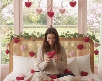 Easy Heart Crochet Pattern PDF, Amigurumi Heart Ornament Tutorial, Beginner Crochet Heart, Valentine Decor Pattern, Keychain Garland Pattern
