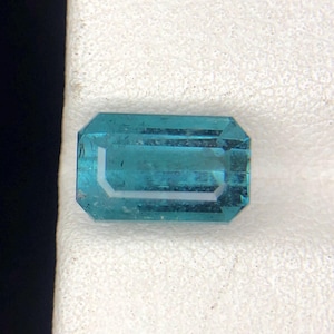 Natural Indicolite Tourmaline – 2.70 Carat Emerald Cut | Rare Blue-Green Gemstone | Engagement Ringstone | slightly Inclusion | Indicolite