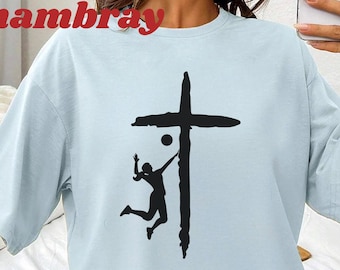 Volleyball Faith Comfort Colors Unisex T-shirt, Gift for Her, Supporter, Passionate Volleyball Player Tee, Custom Volleyball Shirt,