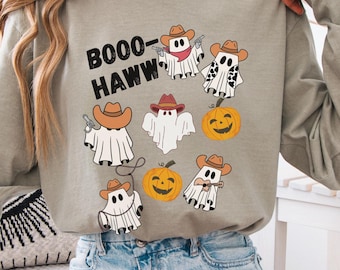 Cowboy Halloween Comfort Colors Long Sleeve Unisex T Shirt, Country and Western Halloween Shirt,Cowgirl Halloween Shirt, Gift for Her