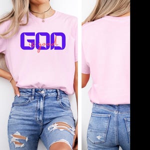 Religious God is Good T-Shirt, Comfort Colors Unisex Christian Tee, Gift for Her, Mother&#39;s Day, Faith Shirt, Christian Apparel