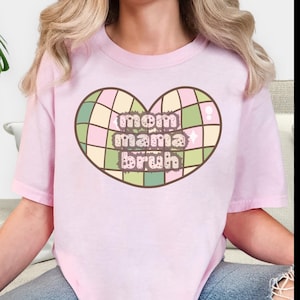 Comfort Colors Mom Heart T-Shirt, Mama Bruh Tee, Fun Mama Shirt, Perfect Mother's Day Gift