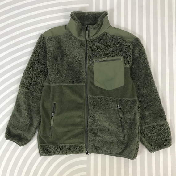 Vintage Engineered Garments Uniqlo Fleece Green Jacket - Etsy