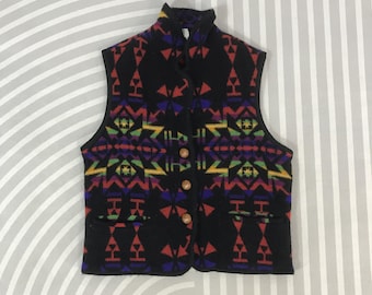 Vintage United Colors of Benetton F1 Native Navajo Aztec Design