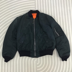 Vintage Alpha industries Bomber Jacket made in USA Ma-1 design jacket
