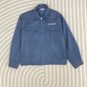 Vintage Mitsubishi Zipper Jacket Uniform Work Japan Free