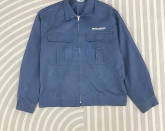 ヴィンテージ三菱電機作業服ユニフォーム/日本製ワークジャケット
