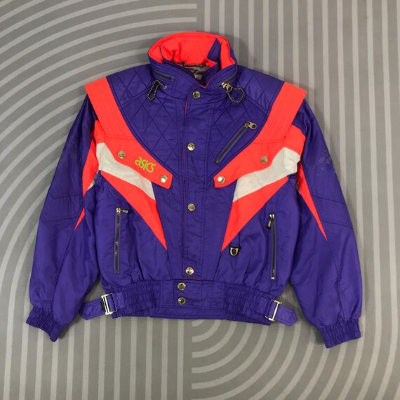 asics スキージャケット Lサイズ Vintage ASICS Ski Design Crystal Power Jacket - Etsy