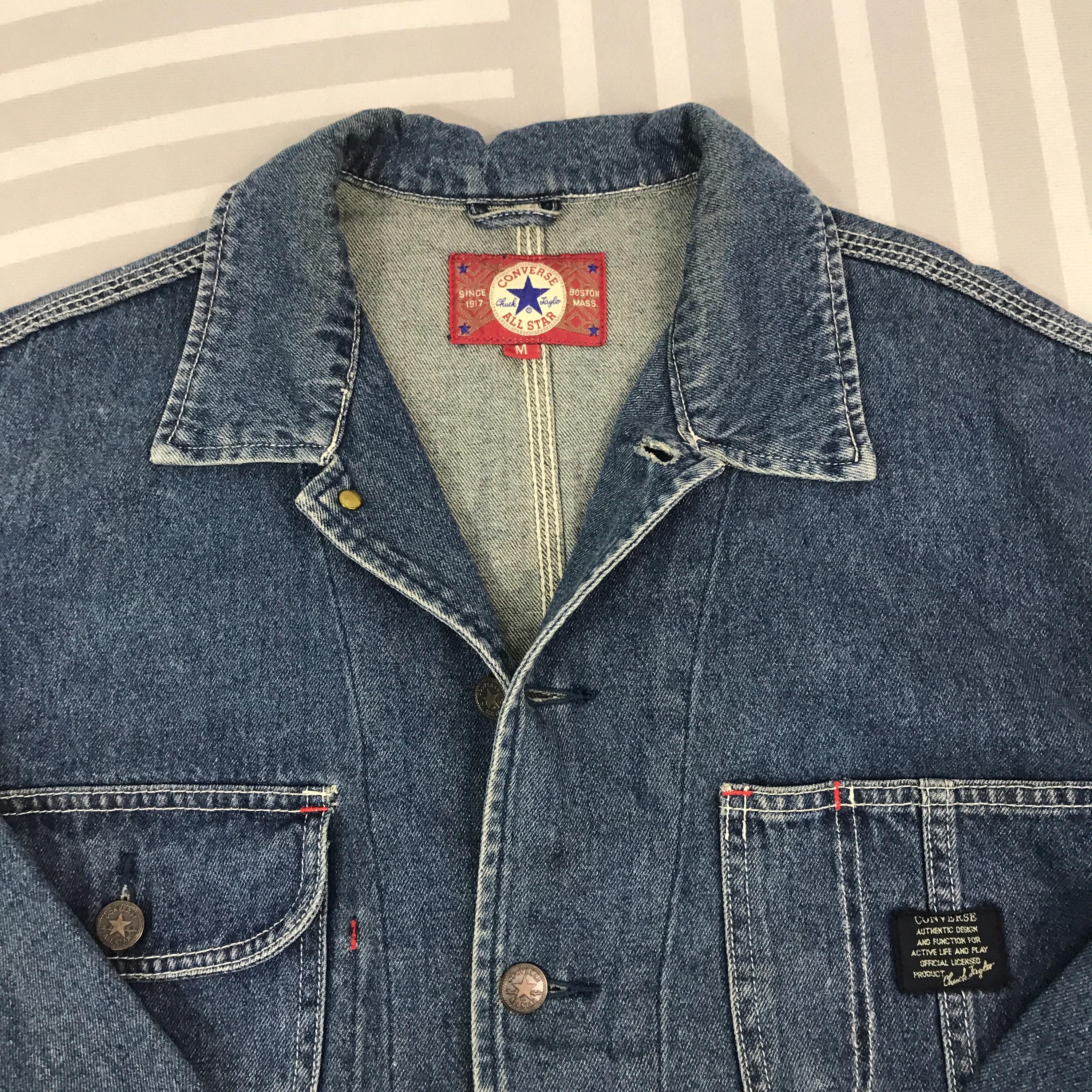 Vintage Converse Denim Chore Design Button Jacket - Etsy