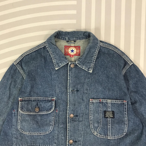 Vintage Converse Denim Chore Design Button Jacket - Etsy