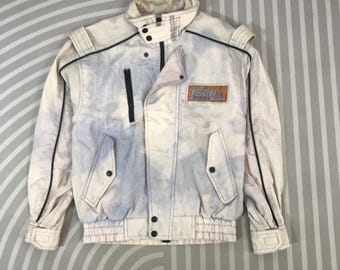 Ｌ　当時物　資生堂　テック２１　ヤマハ　　ジャケット　TECH21　ジャンパー ヴィンテージヤマハレーシング資生堂テック21アシッドウォッシュ