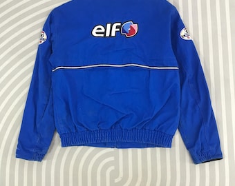 Vintage Elf Racing Blue Bomber Jacket motorsports