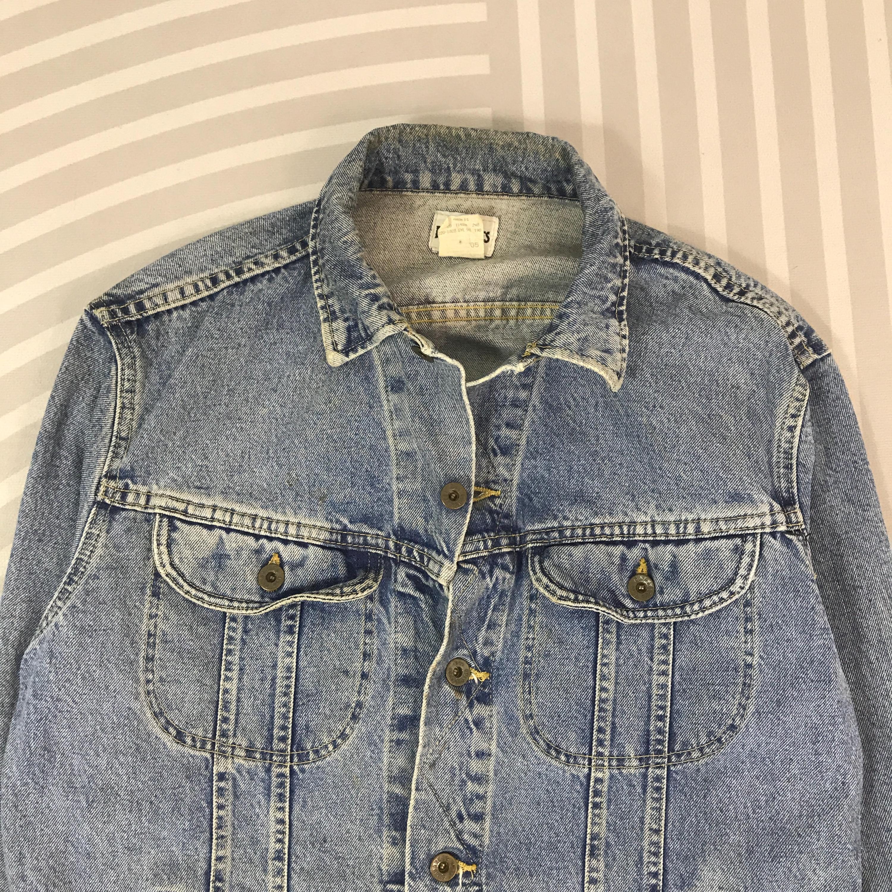 Vintage Lee Dungarees Can't Bust EM Tracker Denim Jacket Made in