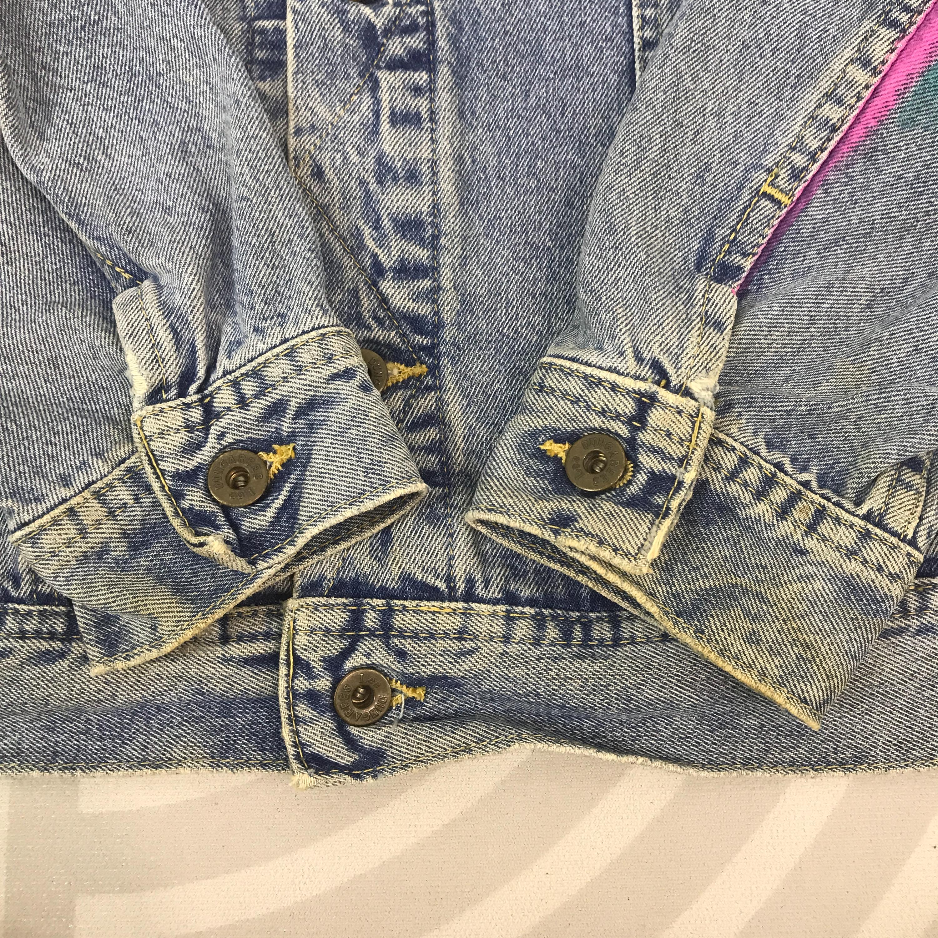 Vintage Lee Dungarees Can't Bust EM Tracker Denim Jacket Made in