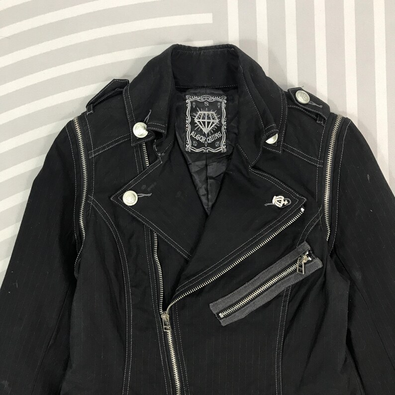 Vintage Algon Quins Punk Japan Black Jacket If Six Was Nine Style - Etsy