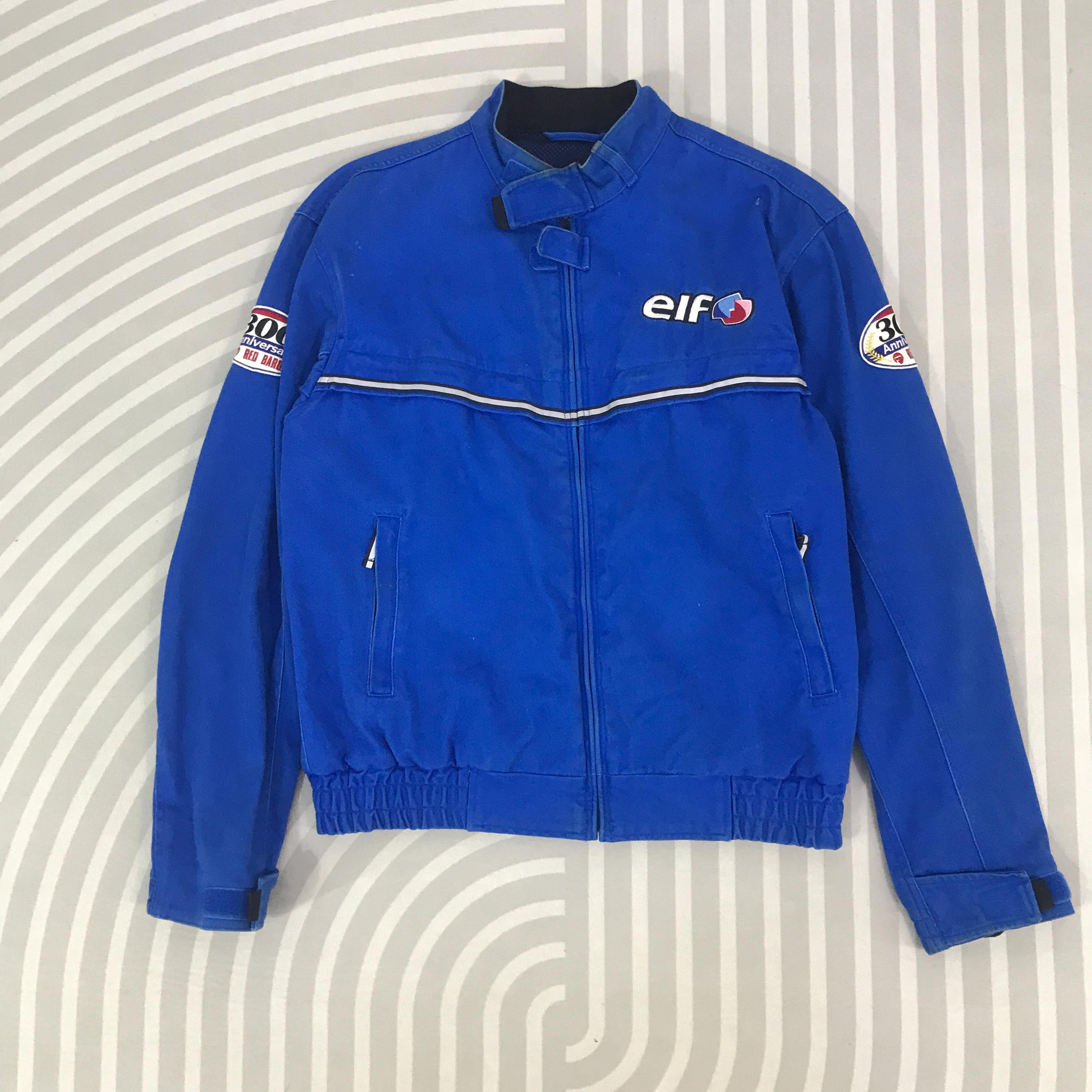 elf サイクルジャケット LLサイズ 青、未使用、非売品 Vintage Elf Racing Oil Brand Bomber Blue Jacket - Etsy
