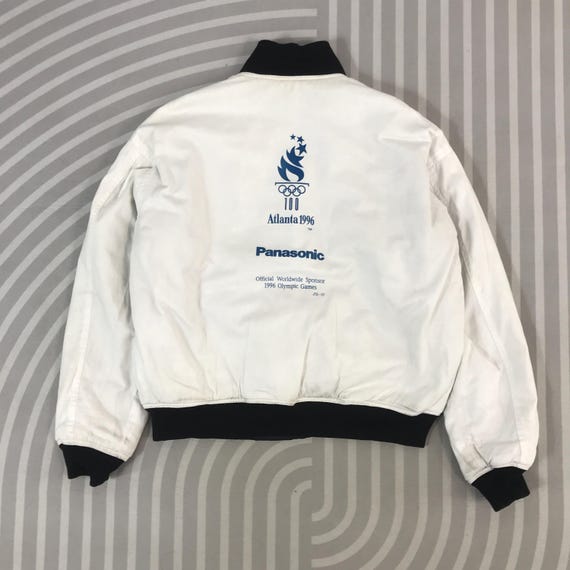 Vintage Panasonic X Olympic Atlanta 1996 Jacket Snap Button Design