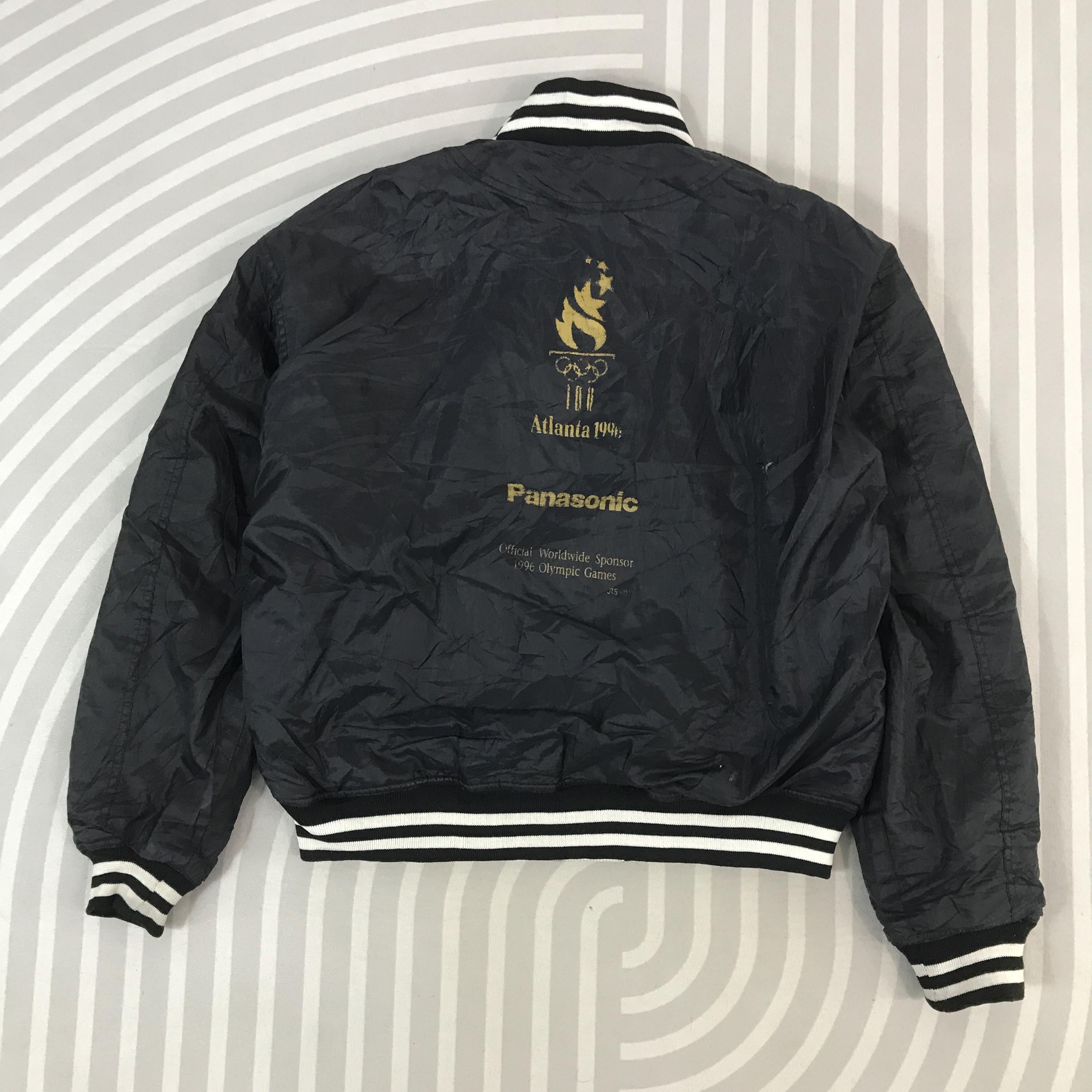 Vintage Panasonic X Olympic Atlanta 1996 Jacket Snap Button Design