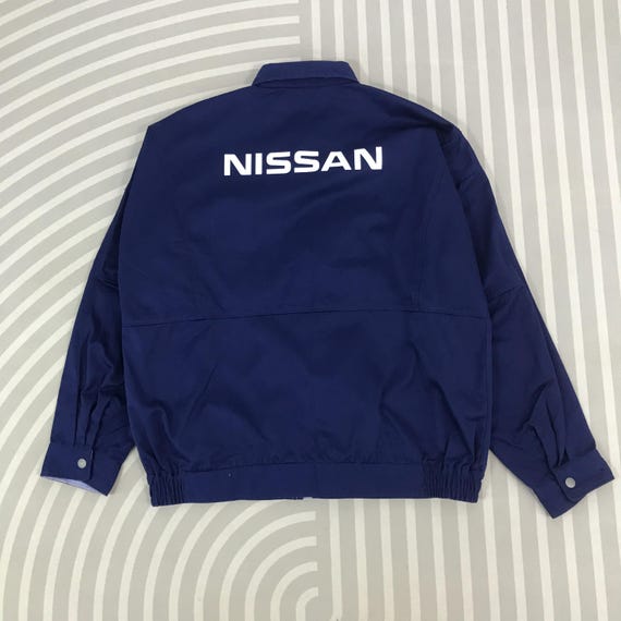 Vintage Nissan Racing Work Uniform Japan Custom Jacket Blue Jacket