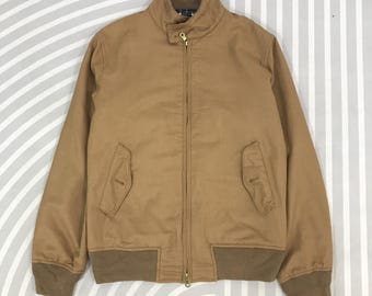 Vintage 80s Baracuta G9 Khaki Tan Harrington Jacket Size 42L 42