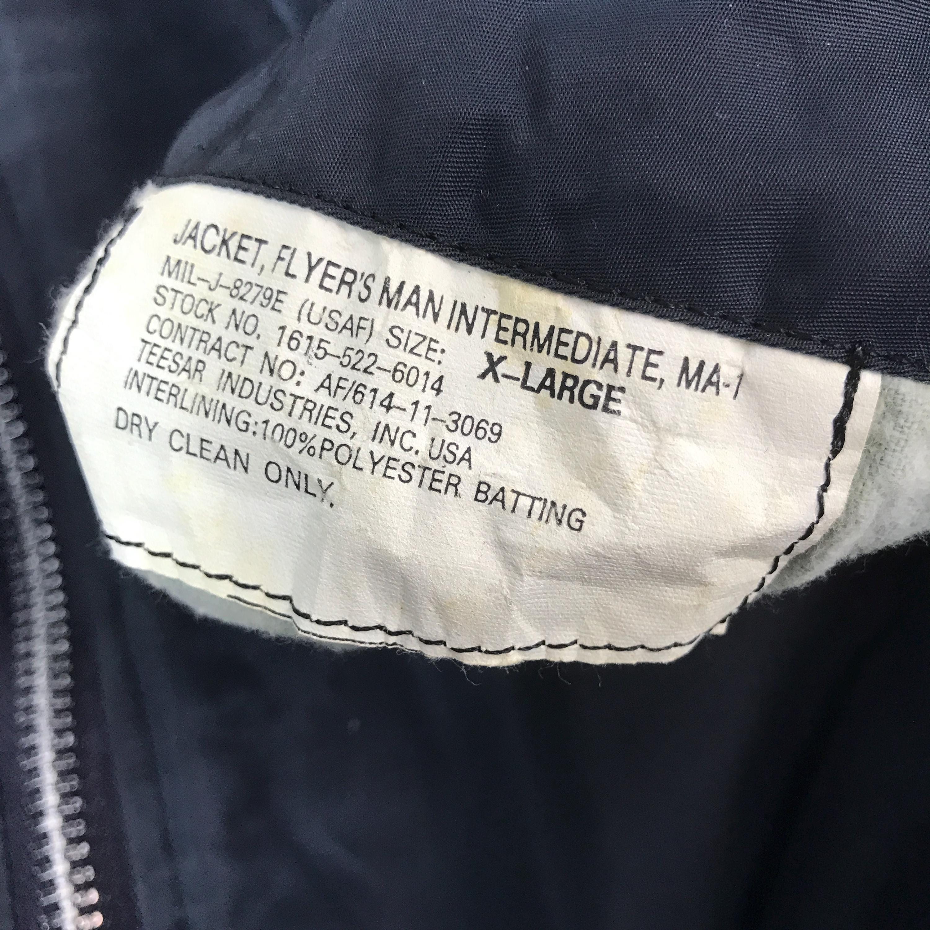 Vintage Flyer's Man Intermediate Ma-1 Bomber Jacket - Etsy Israel