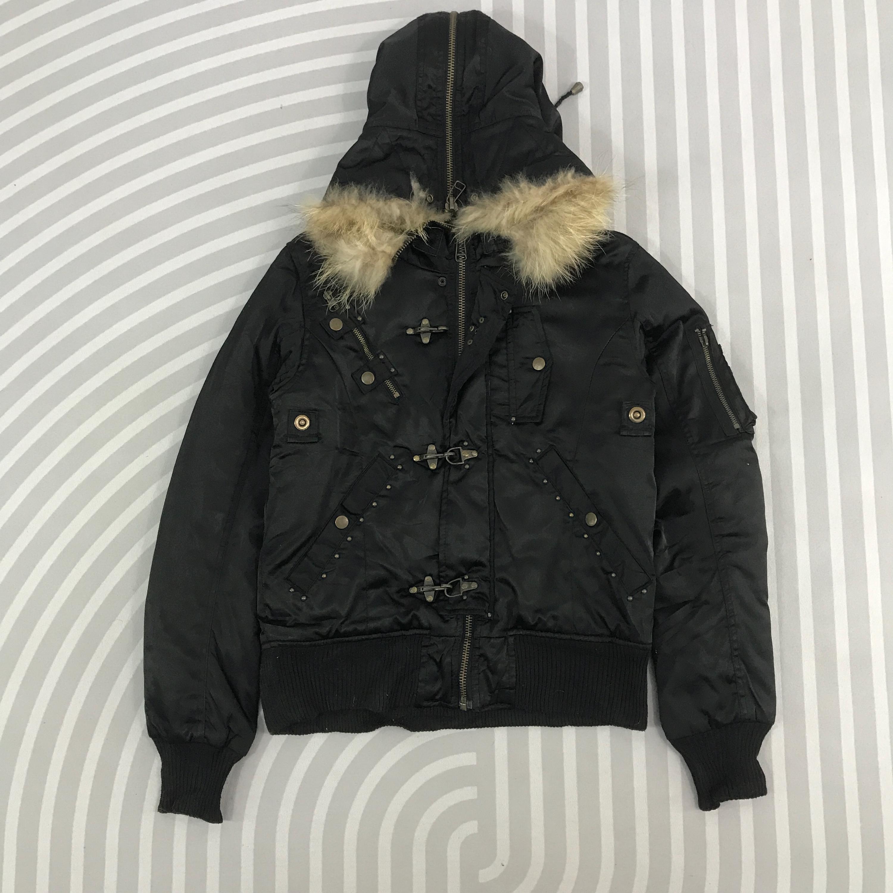 Y2k jacket with fur hoodie - Etsy 日本
