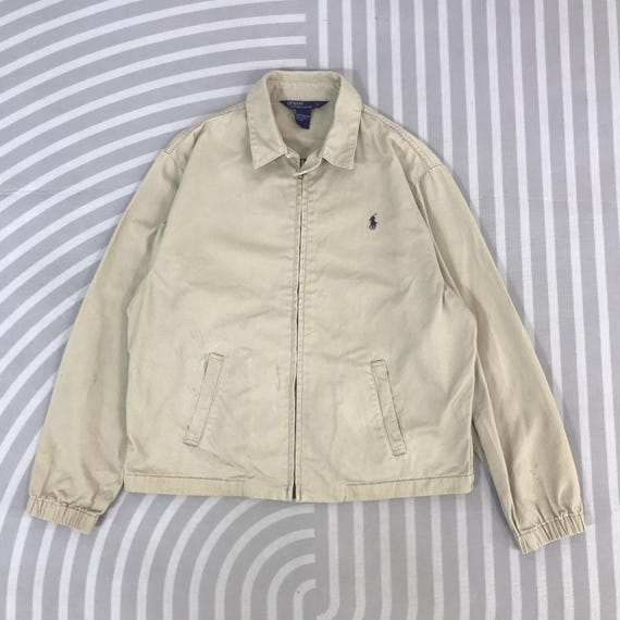 Vintage Polo Ralph Lauren Khaki Zipper Jacket - Etsy