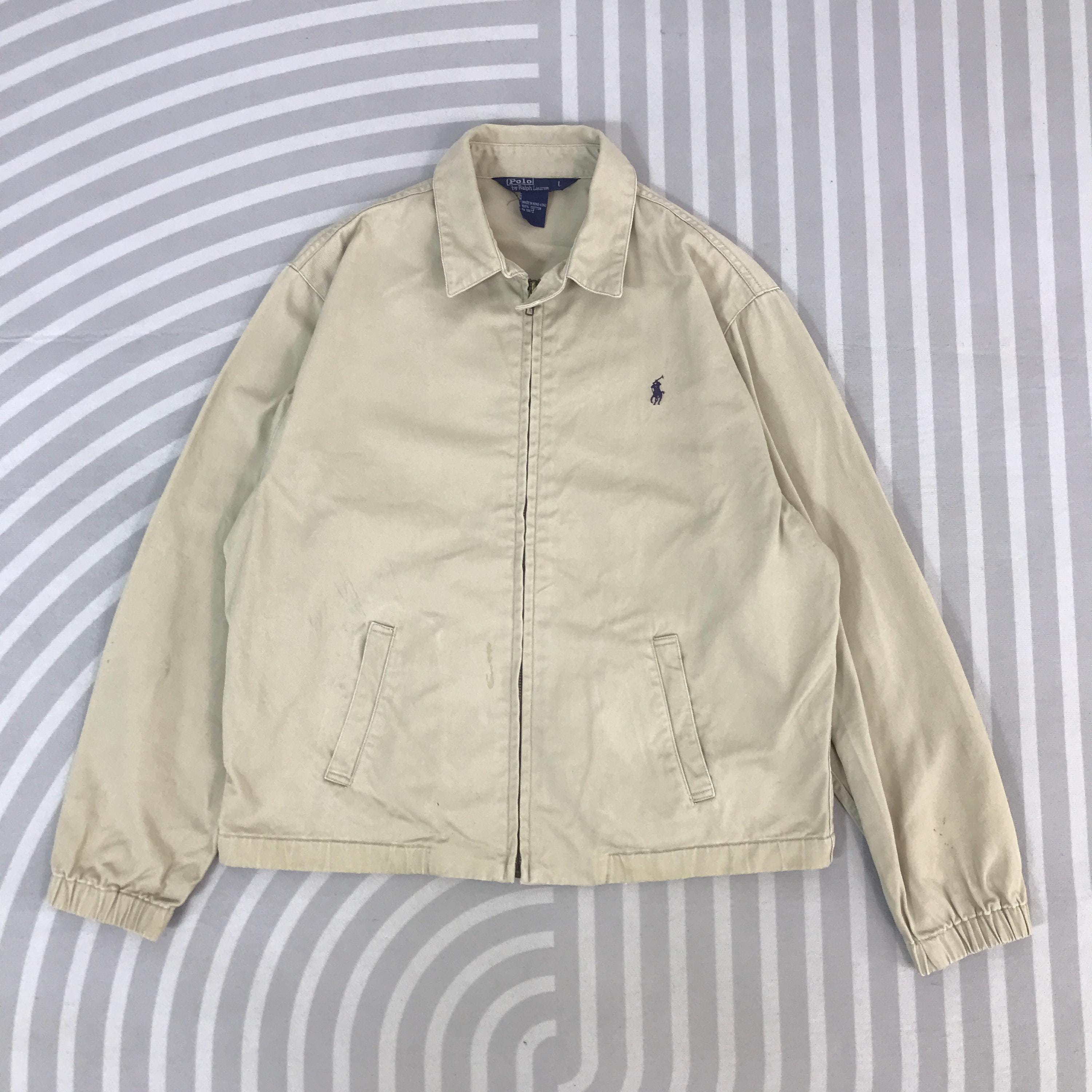 Vintage Polo Ralph Lauren Khaki Zipper Jacket - Etsy