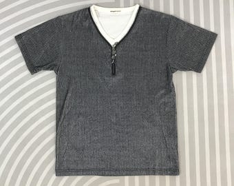 Vintage Semantic Design Zipper Collar Punk T-shirt - Etsy Israel